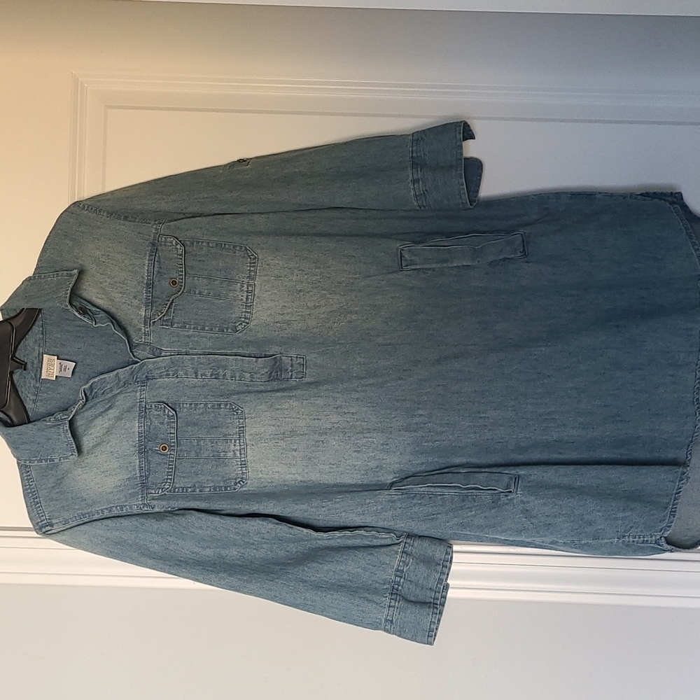 Denim midi dress